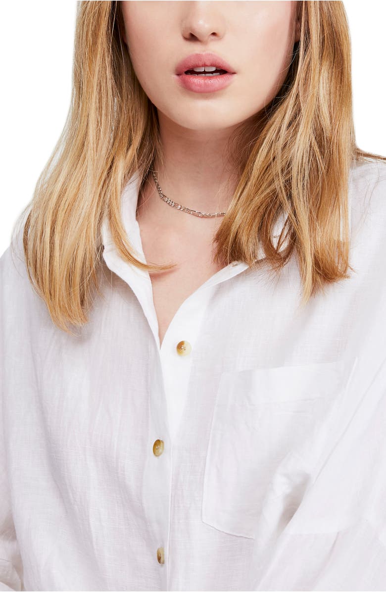 BDG Urban Outfitters Boysie Linen & Cotton Shirt, Alternate, color,