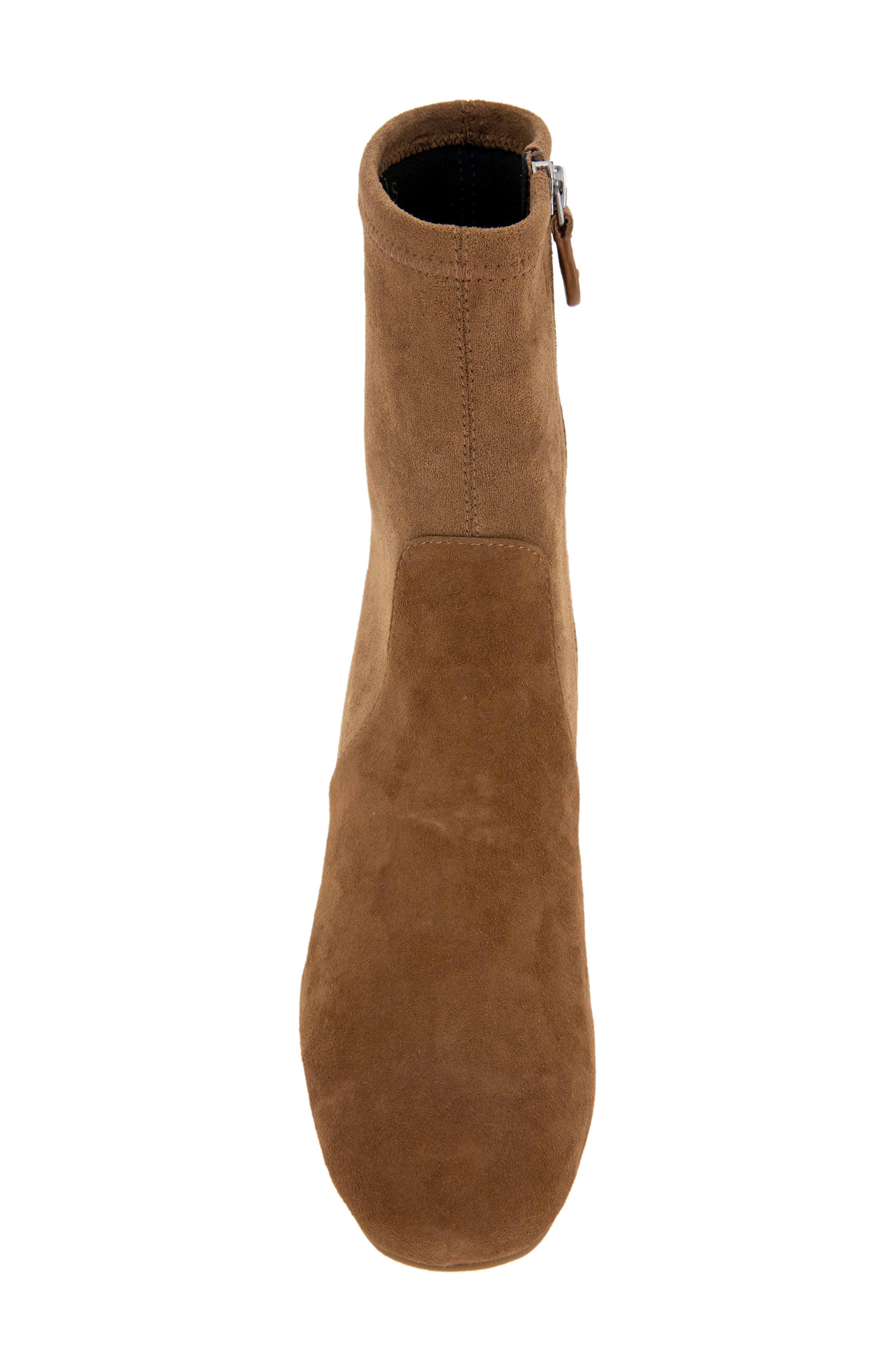 Emily Zip Bootie, Alternate, color, COGNAC SUEDE