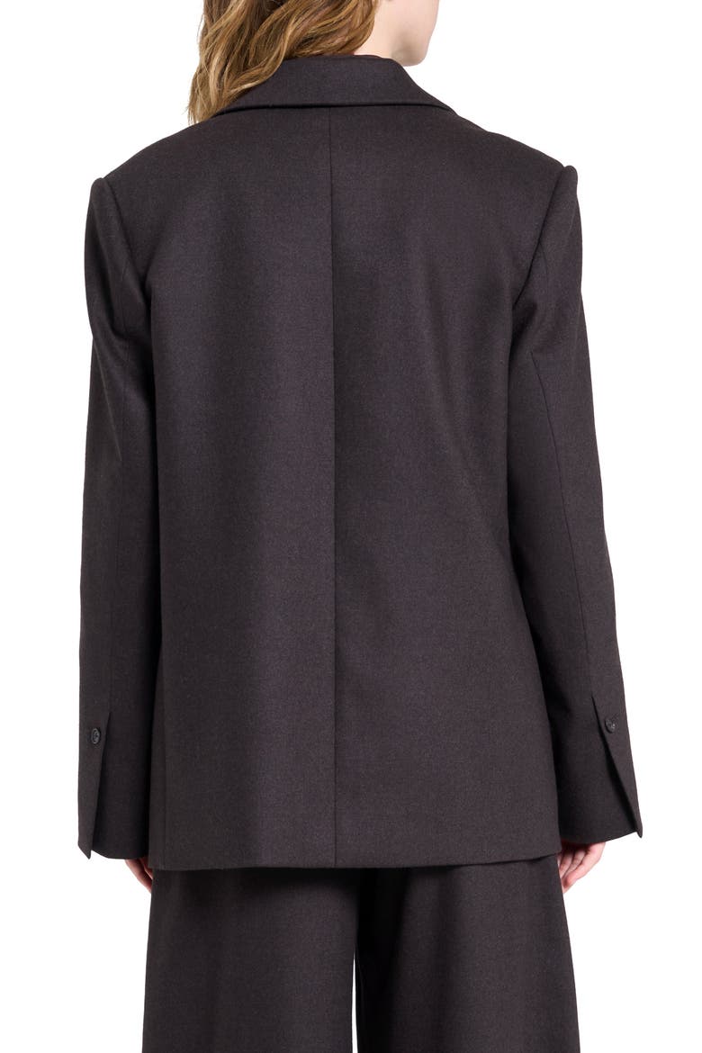 Jillian Stretch Wool & Cashmere Blazer, Alternate, color, CHOCOLATE