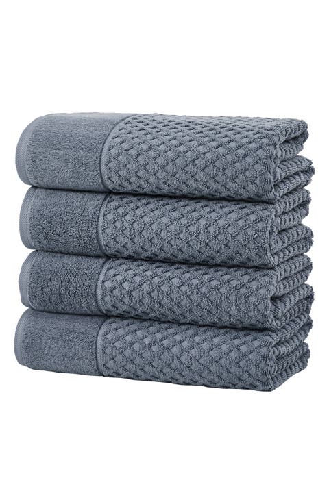 Diamond Waffle Texture 4-Pack Bath Towel Set