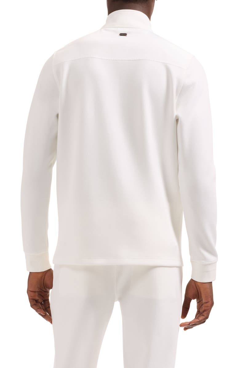 Bugatchi Soft Touch Quarter Zip Sweatshirt, Alternate, color, Chalk
