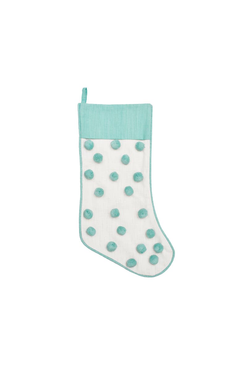 carol & frank Surf Dot Tufted Stocking, Main, color, Green