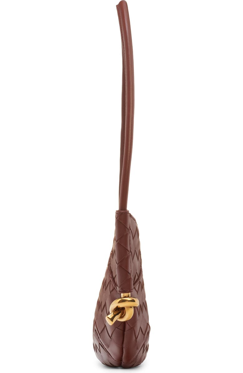 Bottega Veneta Mini Solstice Intrecciato Leather Hobo Bag, Alternate, color, 2506 Sapele-Muse Brass