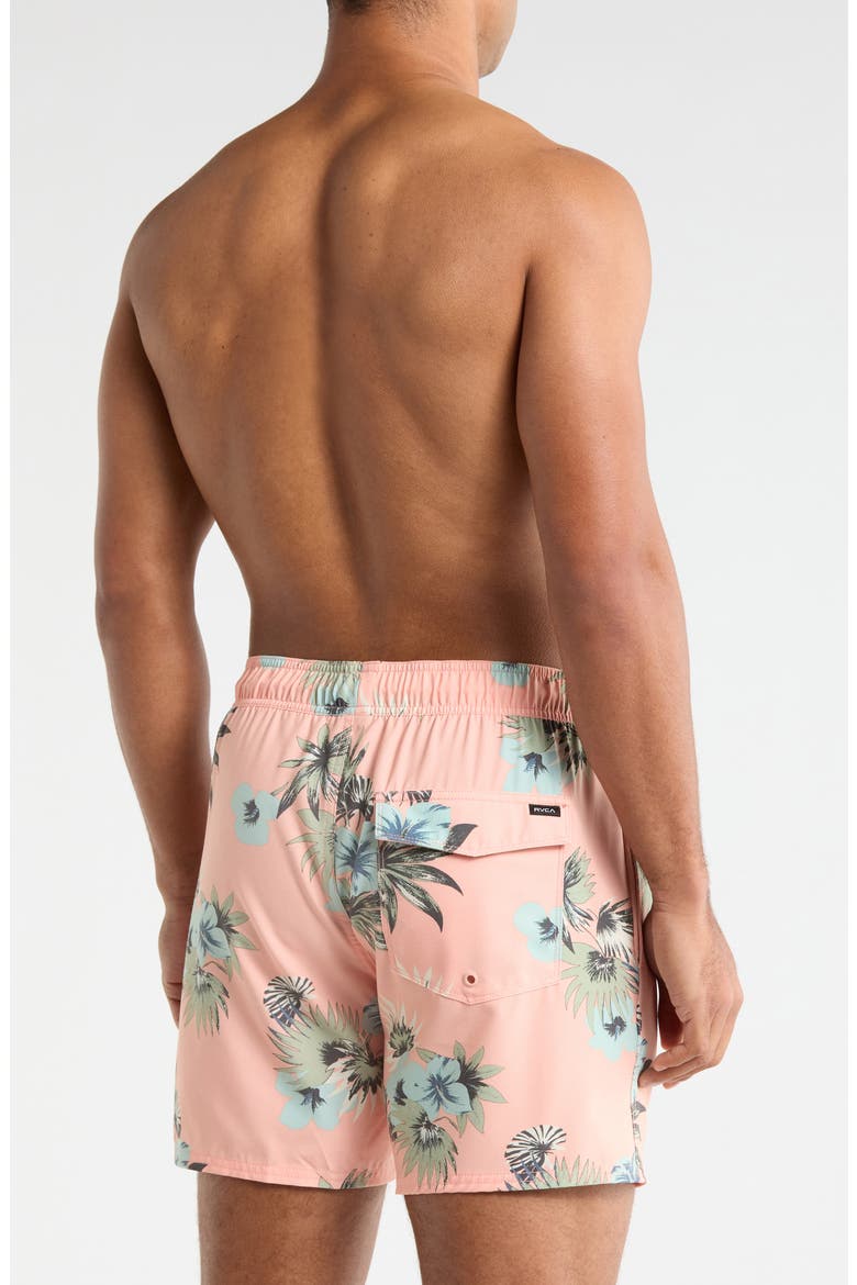 Resort Swim Trunks, Alternate, color, PEACH/ BLACK