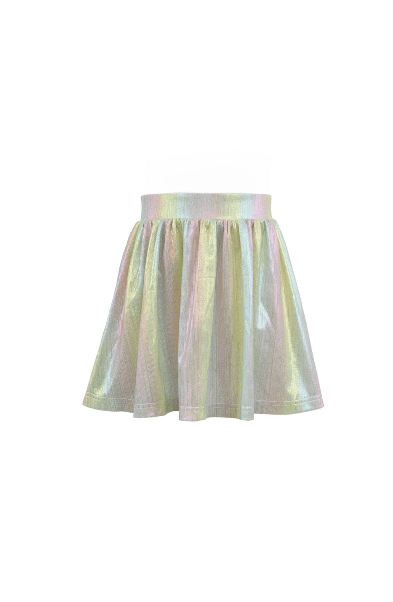 Lola + The Boys Pastel Ombre Metallic Skirt, Main, color, Gold