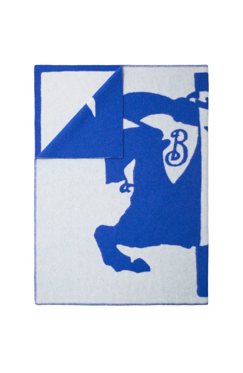Burberry EKD Wool Blanket, Alternate, color, Knight
