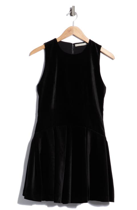 Adley Sleeveless Velvet Fit & Flare Minidress