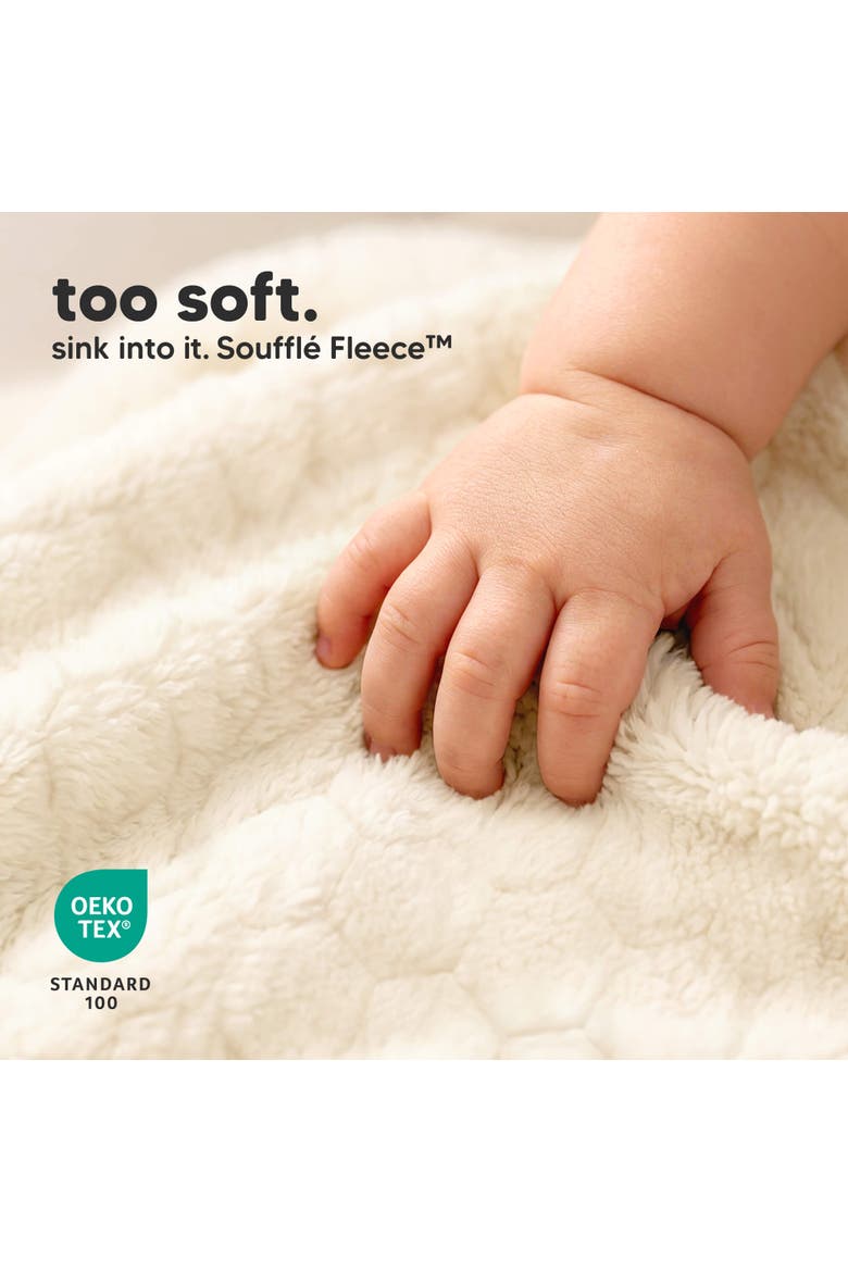 Soufflé Fleece Baby Blankets - Honey, Alternate, color, 1-Pack, Soft Cream