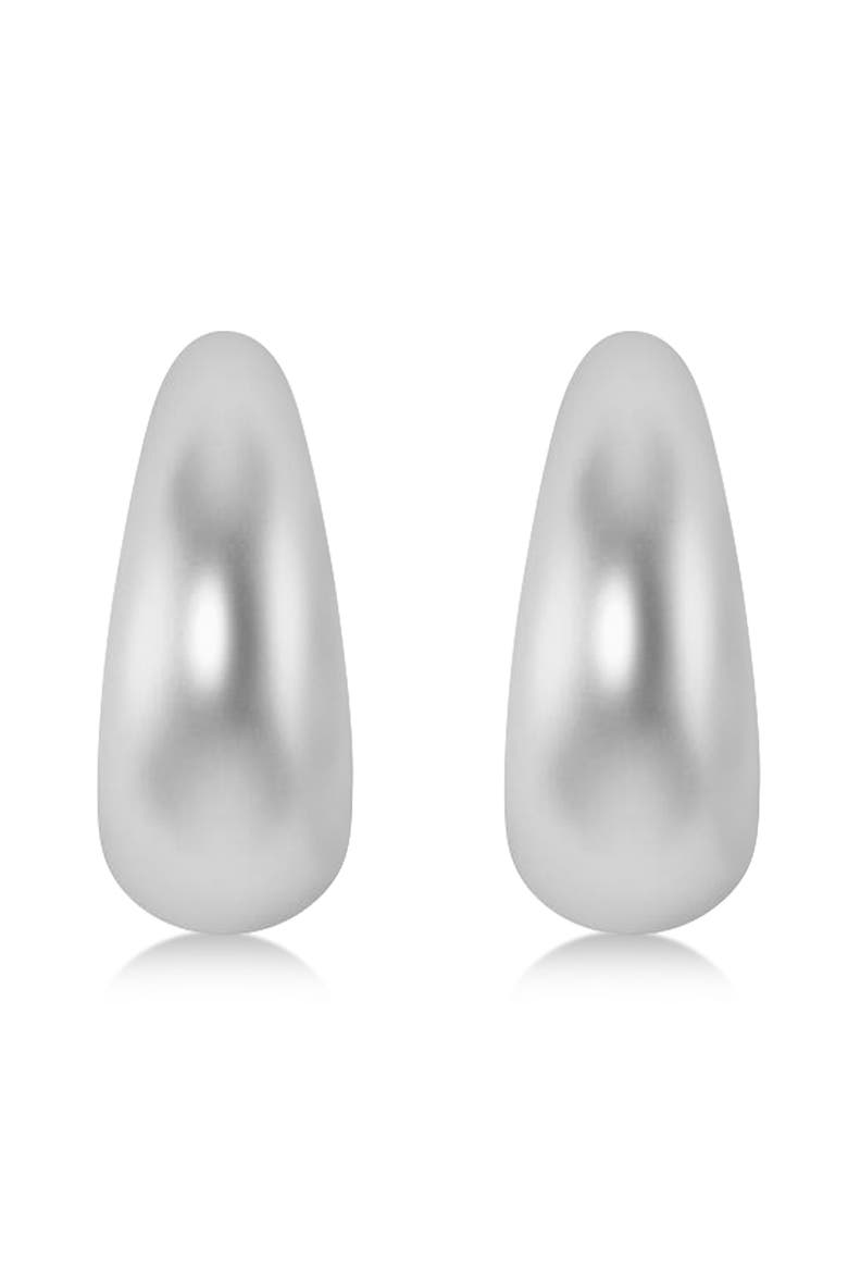 J Hoops Tusk Earrings 14K, Alternate, color, white gold