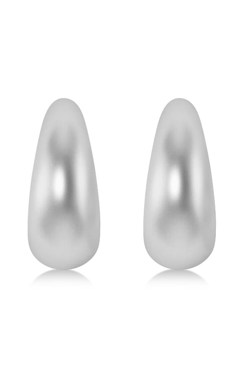 ALLUREZ J Hoops Tusk Earrings 14K, Alternate, color, White Gold