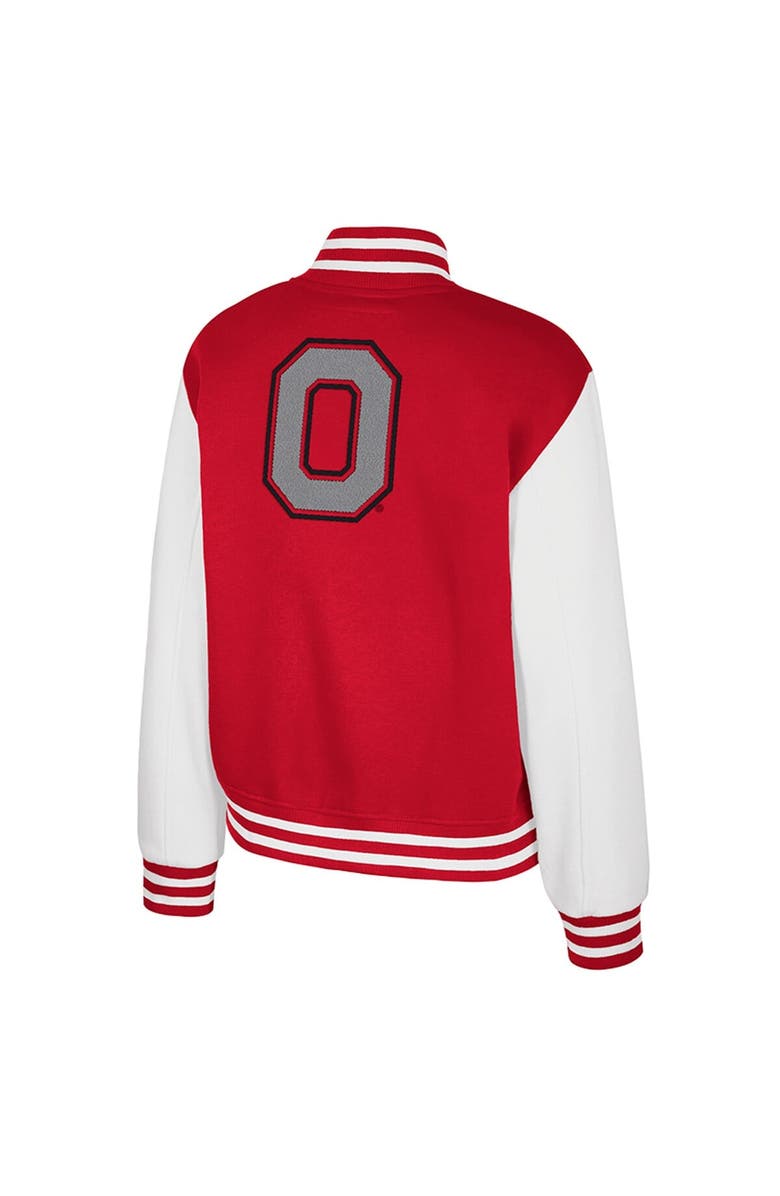 COLOSSEUM Women's Colosseum Scarlet Ohio State Buckeyes French Baguette Full Snap Fleece Jacket, Alternate, color, Scarlet