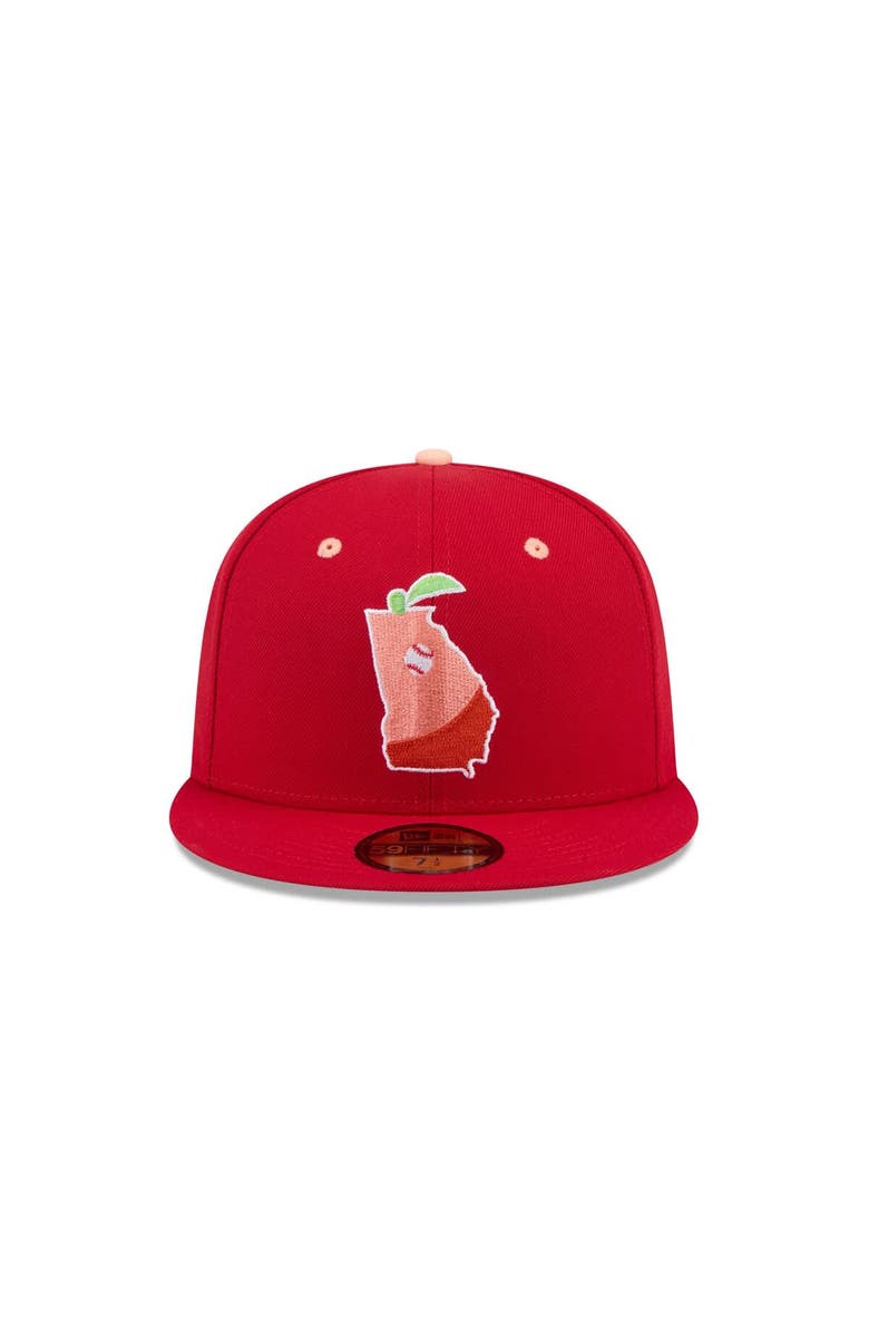 New Era Men's New Era Red Gwinnett Stripers Theme Nights 59FIFTY Fitted Hat, Alternate, color, Red