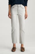 Mavi Jeans New York Raw Hem High Waist Ankle Straight Leg Jeans