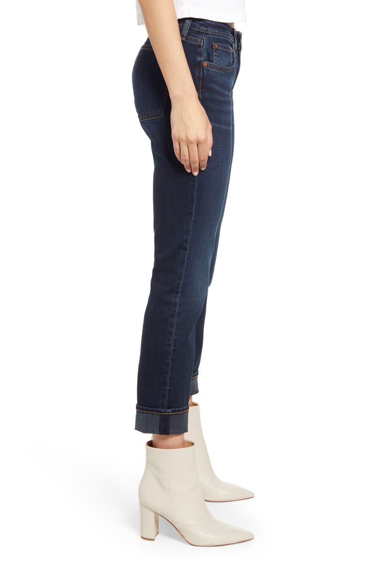 Dre Slim Boyfriend Jeans, Alternate, color, BIANCA1