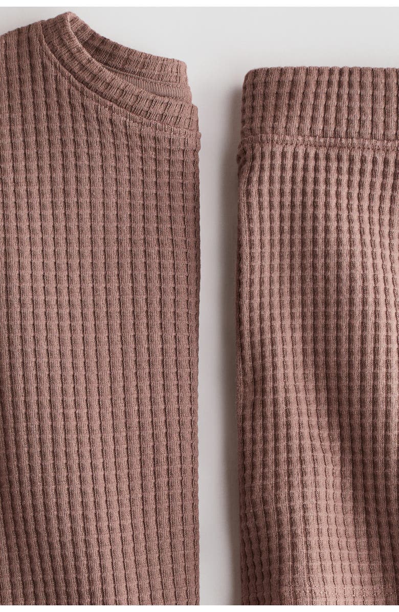 H&M 2-piece Waffled Jersey Set, Alternate, color, 
