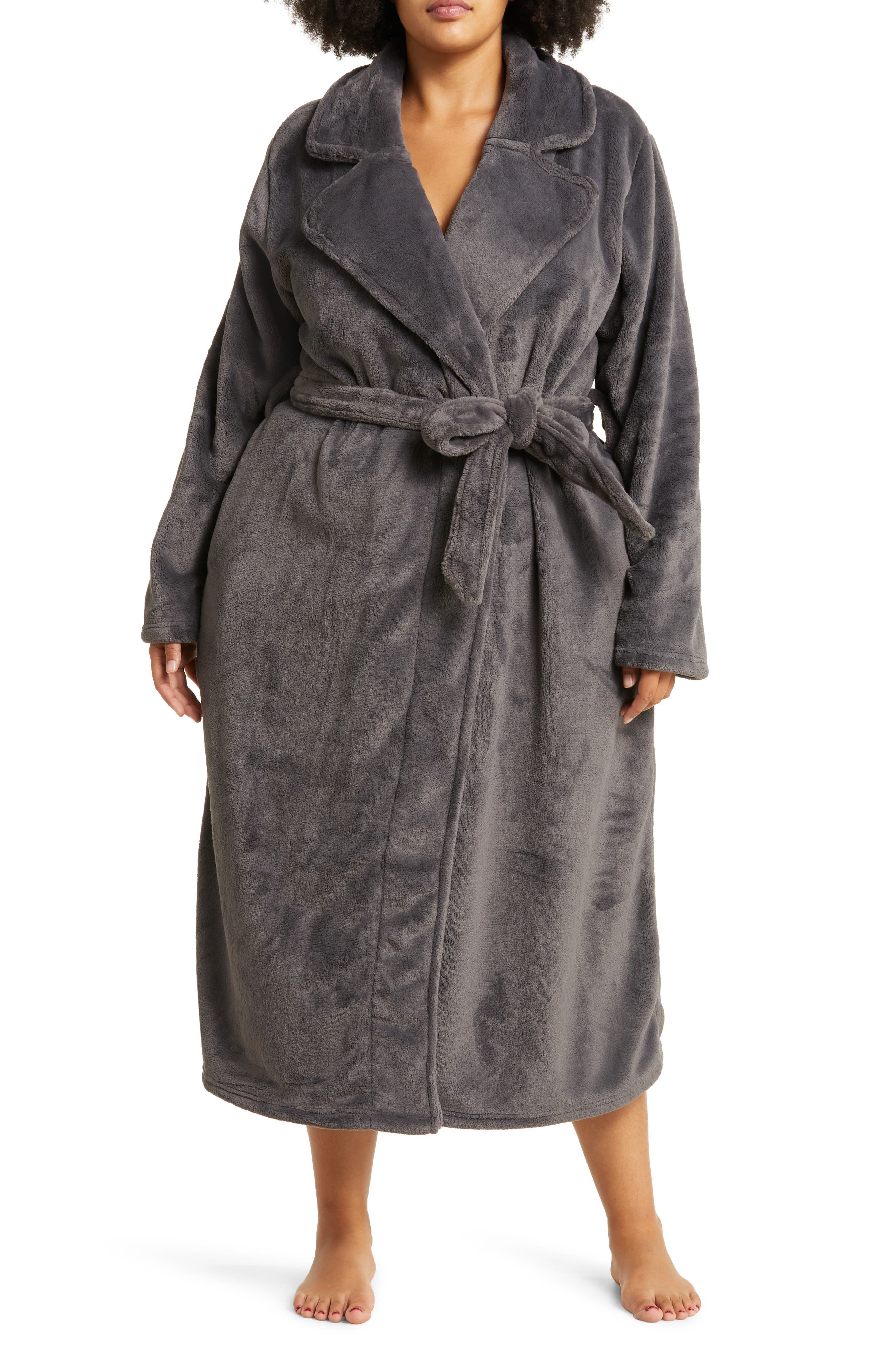 Nordstrom Plush Notch Collar Robe (Women) | Nordstromrack