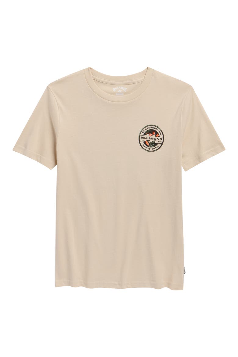 Kids' Hollow Cotton Graphic T-Shirt, Main, color, OATMEAL