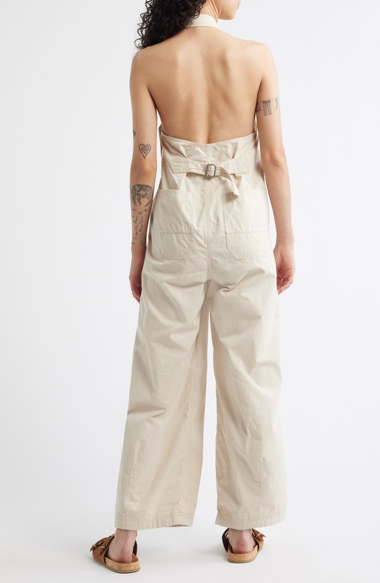 Free People Great Plains Halter Ankle Jumpsuit, Alternate, color, Tea