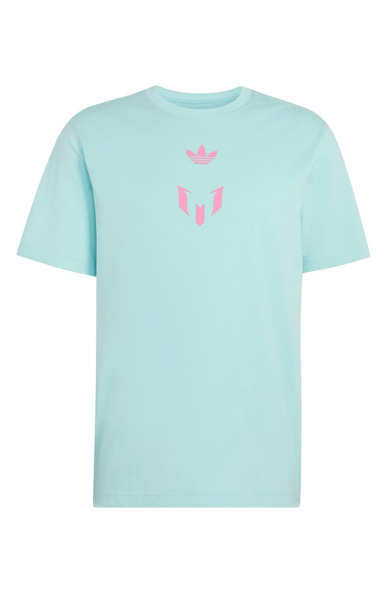 adidas Messi Cotton Graphic T-Shirt, Alternate, color, Semi Flash Aqua/ /