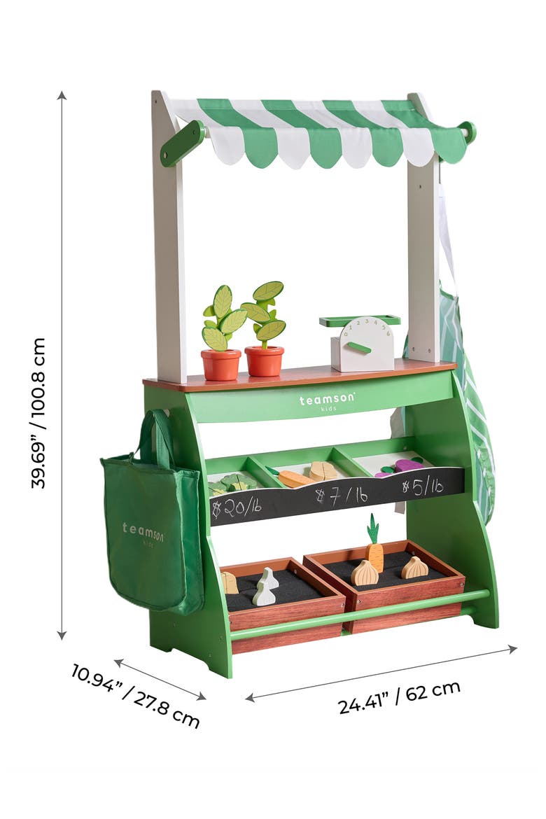 Vermont Farmer's Market Stand Playset, Alternate, color, GREEN
