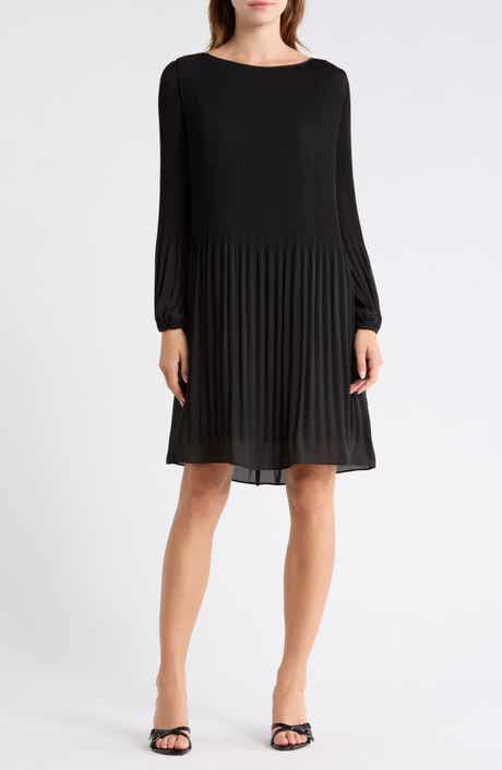 BOSS Dasie Long Sleeve Ribbed Shift Dress