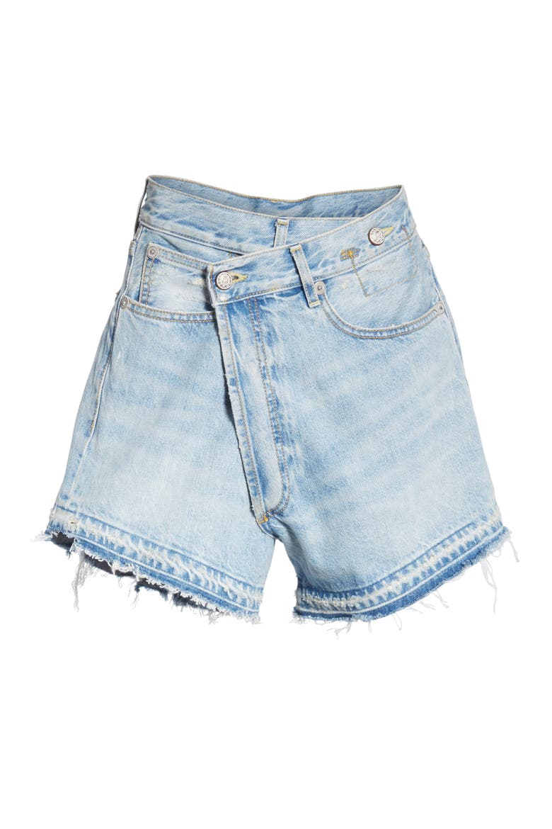 Crossover Denim Shorts, Alternate, color, TILLY WITH LET