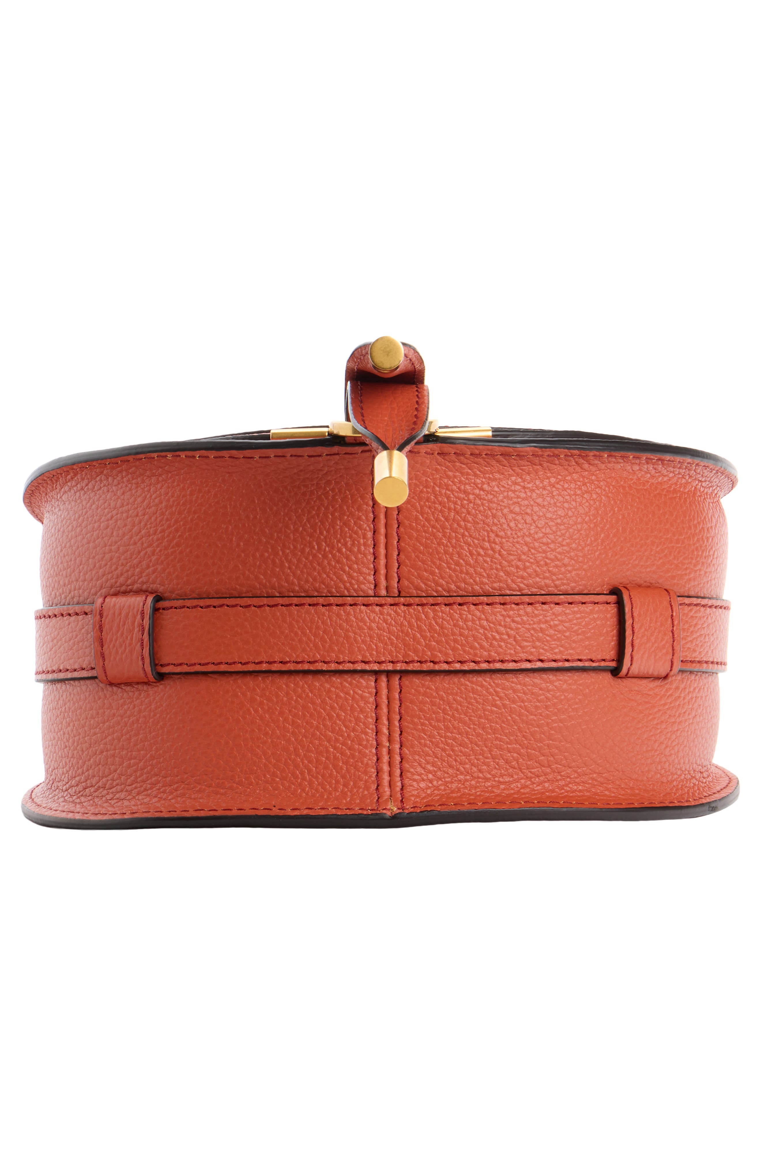 Chloé Small Marcie Leather Crossbody Bag, Alternate, color, Crimson Orange
