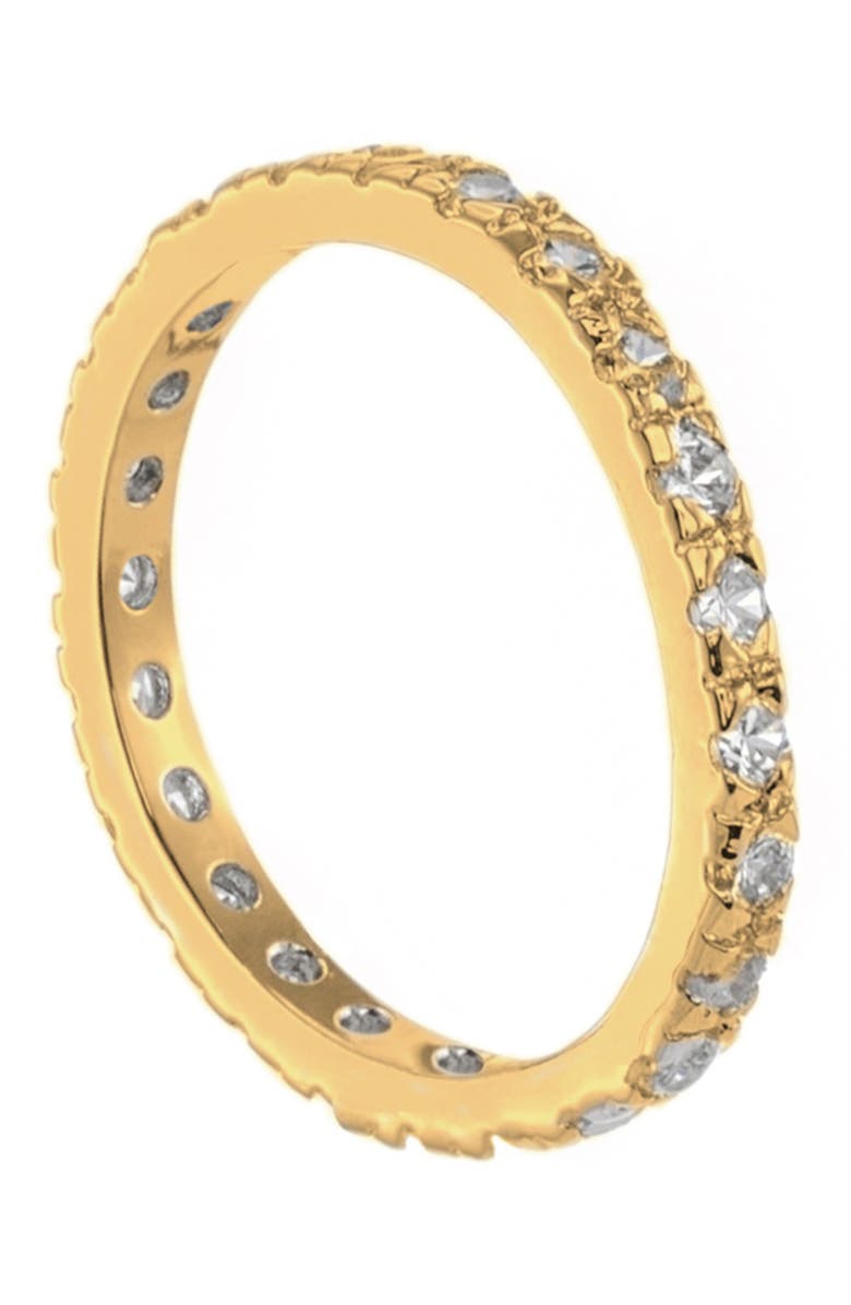 CZ by Kenneth Jay Lane CZ Band Ring, Main, color, Clear/Gold