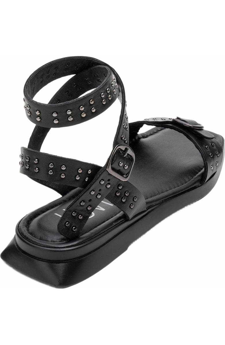 Forever & Always Shoes Carril Leather Sandal, Alternate, color, Black Leather