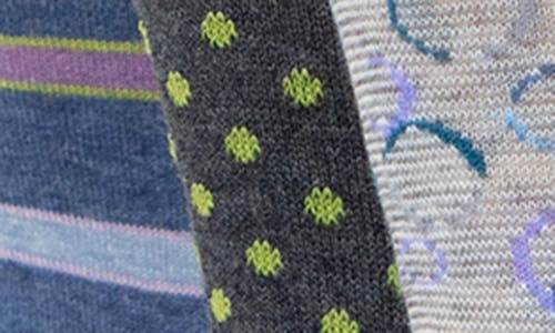 Lorenzo Uomo Assorted 3-pack Crew Socks In Multi