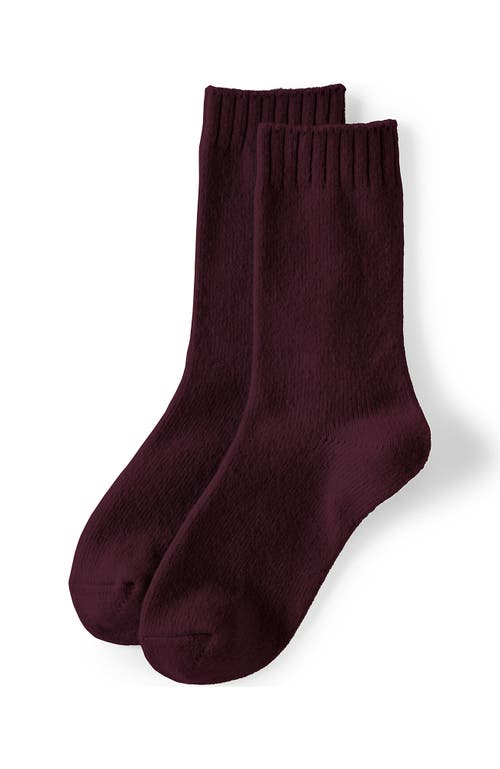 Lands' End Cashtouch Crew Socks In Purple