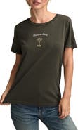 Lucky Brand Love at First Sip Embellished T-Shirt