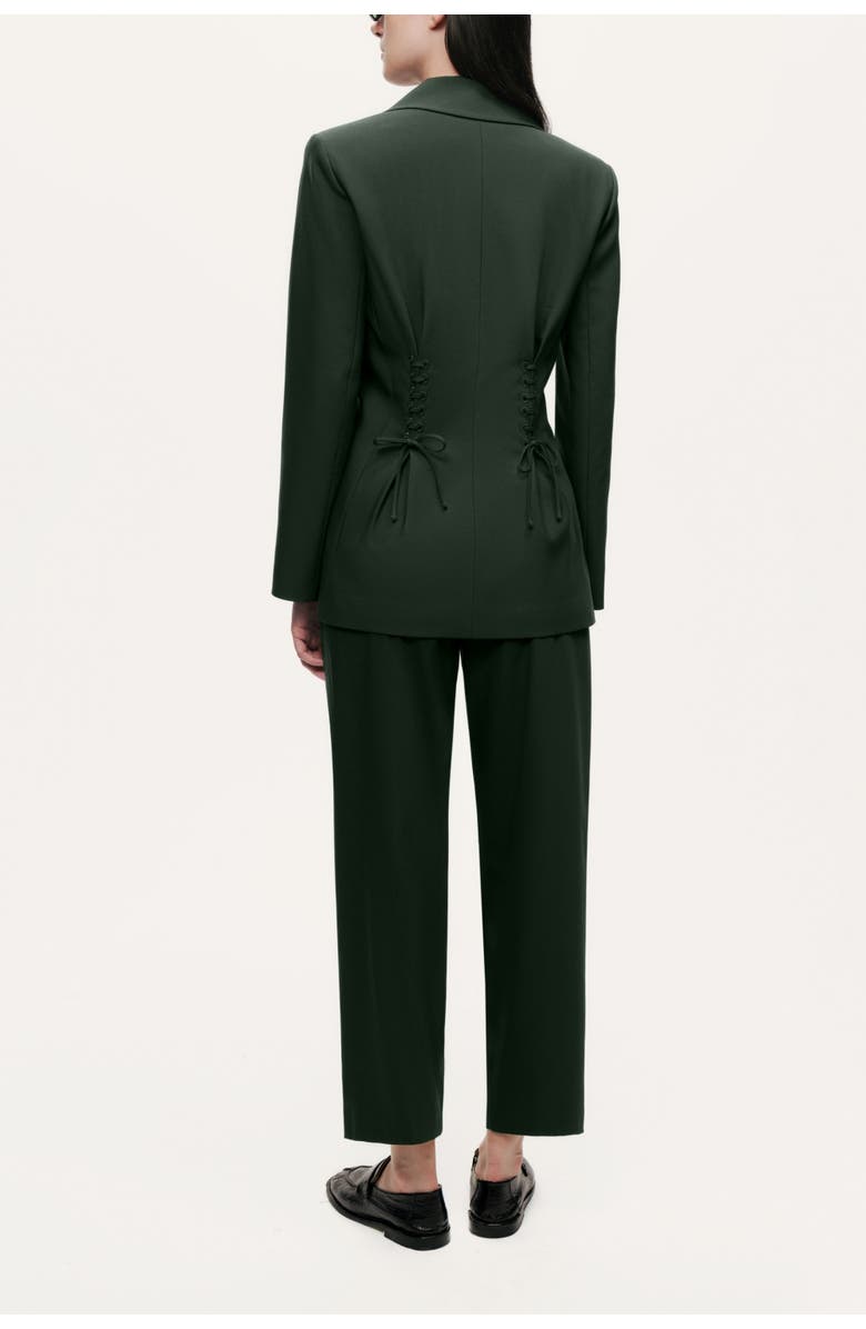 Nocturne Forest Cropped Cigarette Trousers, Alternate, color, Dark Green