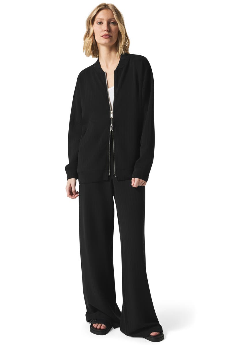 Splendid x @cellajaneblog Rib Scuba Knit Zip-Up Jacket, Alternate, color, 