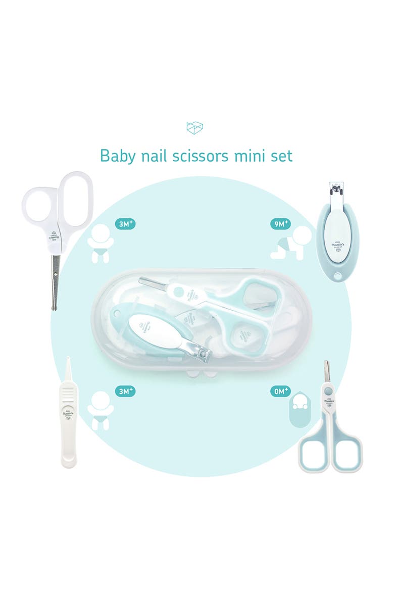 Baby Nail Care Kit Blue, 4Pc Setclipper, Scissors & Tweezer, Alternate, color, Multicolored