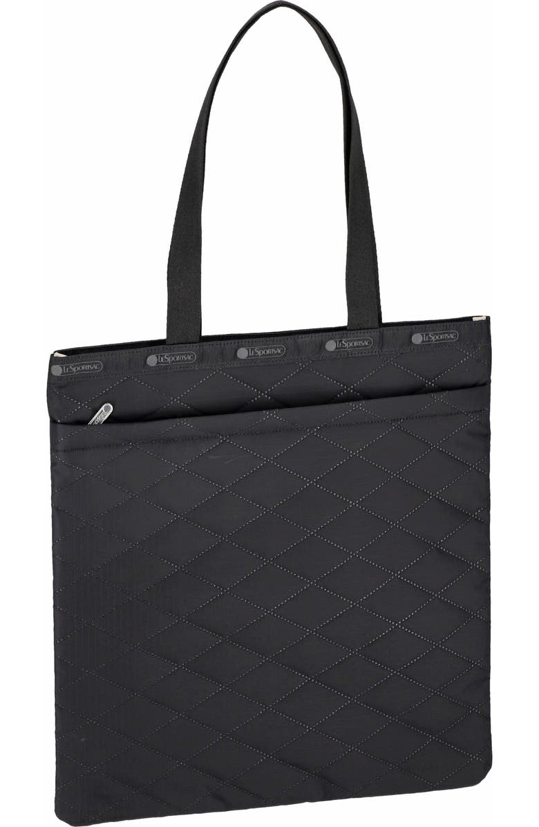 LeSportsac Emerald Nylon Tote Bag, Alternate, color, Black Cross Deboss