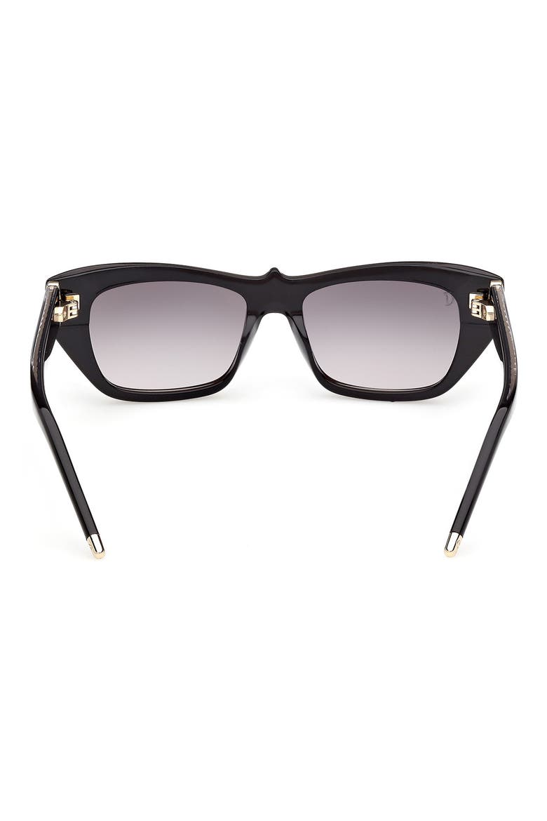 52mm Cat Eye Sunglasses, Alternate, color, BLACK GOLD METAL / ZEISS SMOKE