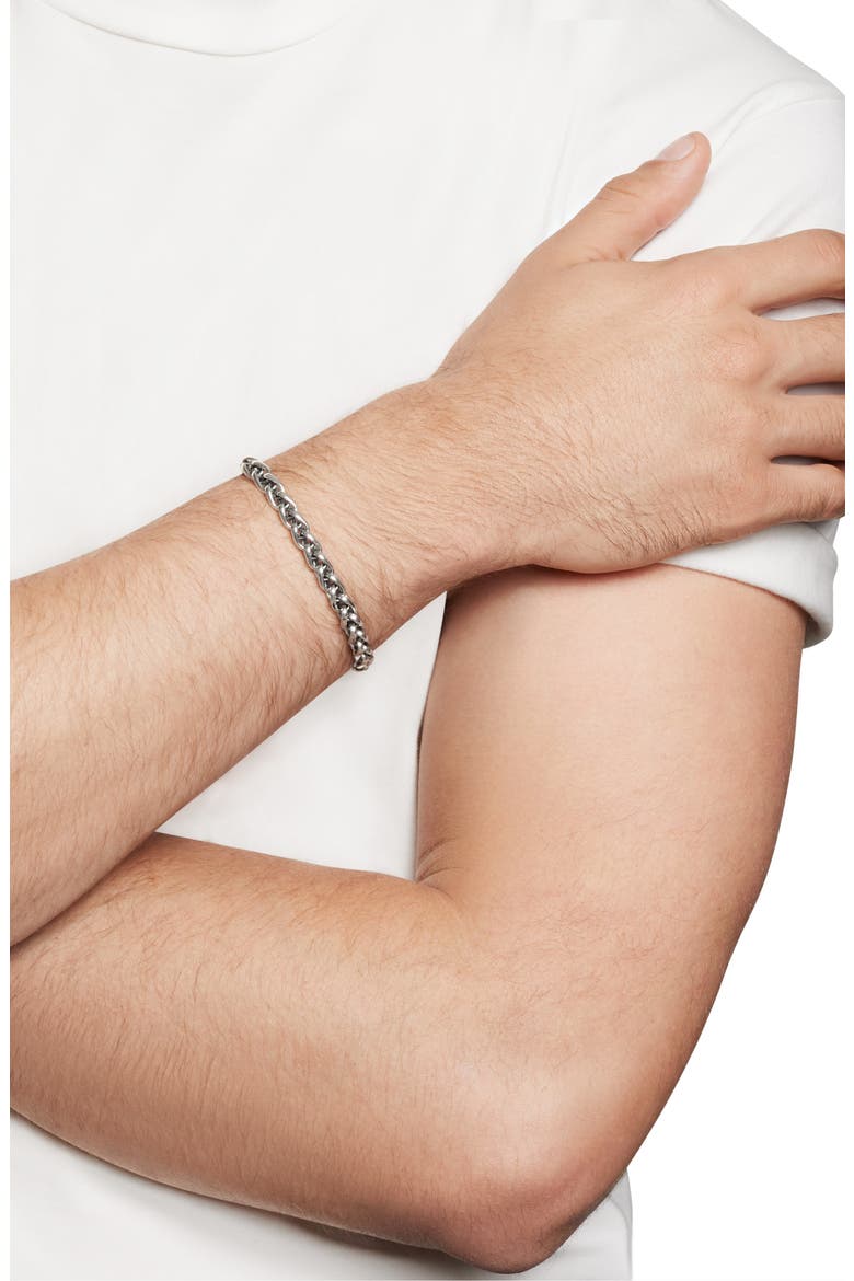 Wheat Chain Bracelet, 6mm, Alternate, color, STERLING SILVER
