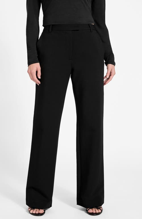 Guess Emy High Waist Straight Leg Pants In Black