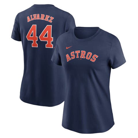 Women's Nike Yordan Alvarez Navy Houston Astros Fuse Name & Number T-Shirt