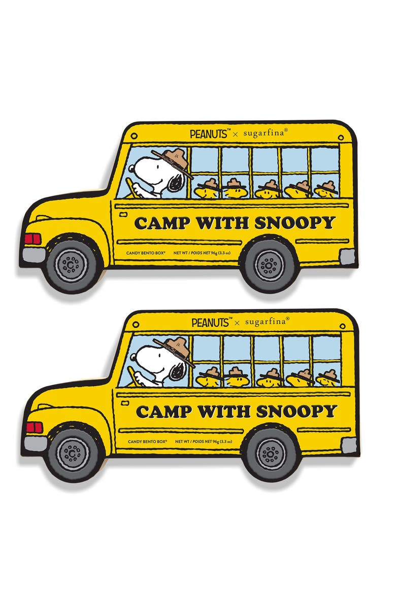 sugarfina x Peanuts Camp with Snoopy Set of 2 2-Piece Bento Boxes, Main, color,