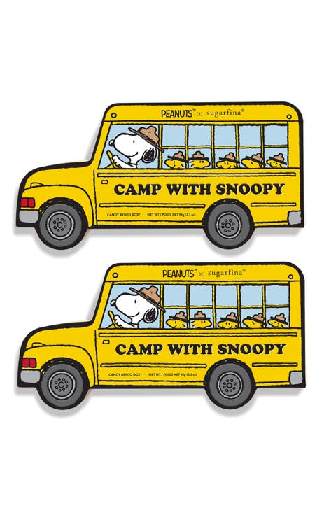 x Peanuts Camp with Snoopy Set of 2 2-Piece Bento Boxes