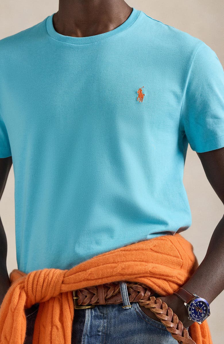 Polo Ralph Lauren Classic Fit Cotton T-Shirt, Alternate, color, Perfect Turquoise