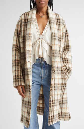 Gabriel Plaid Wool Blend Coat