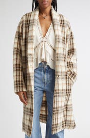 Isabel Marant Étoile Gabriel Plaid Wool Blend Coat