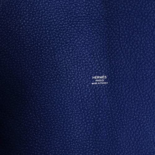 Pre-owned Hermes Hermes Picotin Lock Bag Clemence Gm In Blue