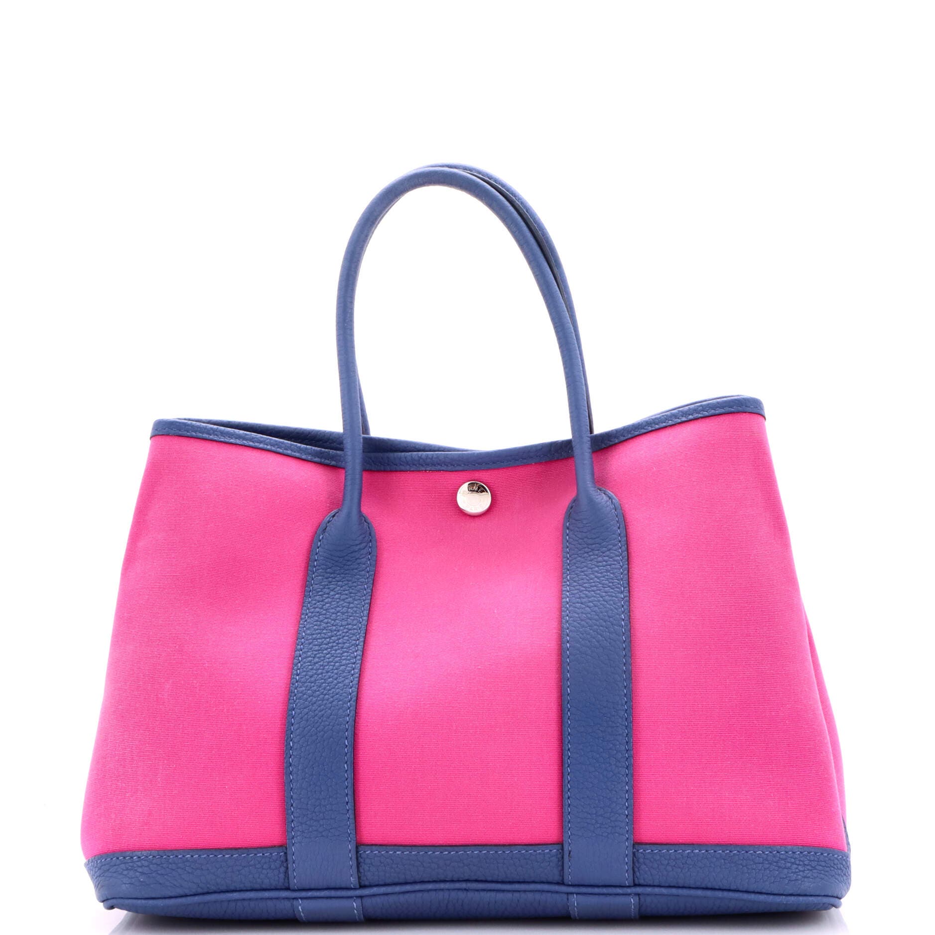 Pre-Owned Hermes Garden Party Tote Toile and Leather 30, Main, color, Rose Pourpre