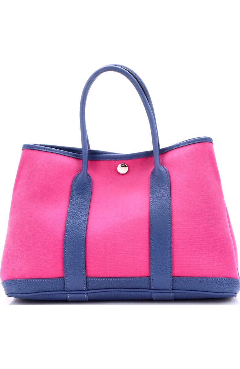Pre-Owned Hermes Garden Party Tote Toile and Leather 30, Main, color, Rose Pourpre
