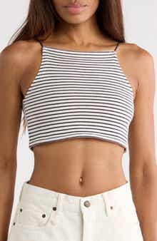 Stripe Cotton Crop Tank