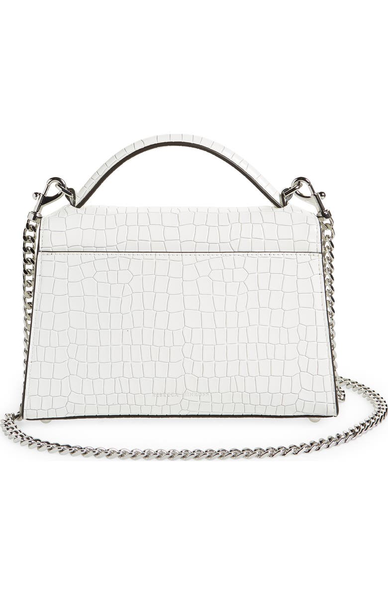 Rebecca Minkoff Lou Top Handle Croc Embossed Leather Crossbody Bag, Alternate, color,